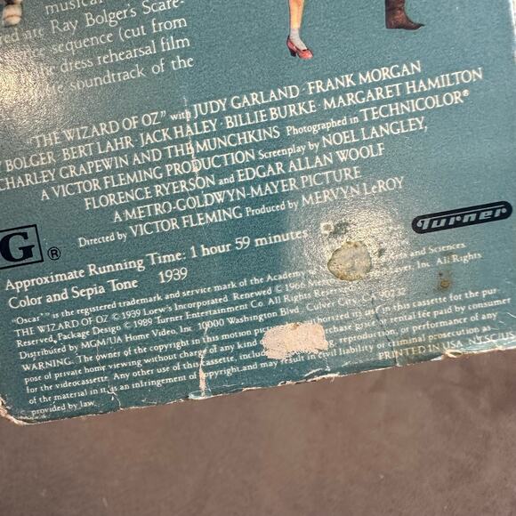 The Wizard of Oz 50th Anniversary Edition VHS Tape 1989 - Picture 12 of 13